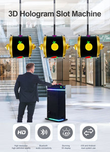 เครื่องเล่นเกมแบบพัดลมโฮโลแกรม 3 มิติ พร้อมระบบเชื่อมต่อบลูทูธสำหรับคาสิโนและงานอีเว้นท์ - Product Image 2