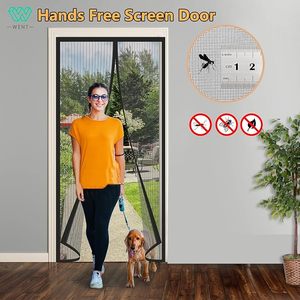 Cortina Magnética para Puerta, Cortina Antimosquitos de Poliéster, Manos Libres, Longitud Personalizable, Diseño Moderno, Lavable, para Sala de Estar - Product Image 4