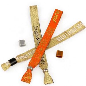 Bracelets promotionnels personnalisés imprimés pour événements, bracelets tissés avec logo sur mesure - Product Image 3