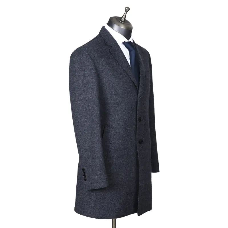 Classic Male Wool Long Coat Top Quality Mens Anti-pilling Overcoat Men's Formal Luxury Business Long Coat