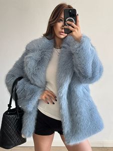 2025 nuovo stile pelliccia sintetica per donna, mezza lunghezza, giovane <span class=keywords><strong>e</strong></span> alla <span class=keywords><strong>moda</strong></span>, caldo cappotto di pelliccia sintetica per l'autunno <span class=keywords><strong>e</strong></span> l'inverno - Product Image 4