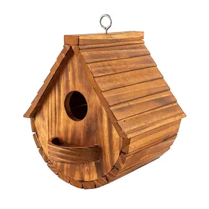 Vogelhaus für draußen, Vogelhäuser im Freien, natürliche hölzerne Vogelhütte Freiraum Bluebird Finken Kardinäle Hanger