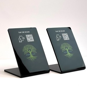 Programmable NFC Tap Table Stand <strong>google</strong> Instagram Reviews QR Code <strong>google</strong> <strong>Map</strong> NFC Menu Stand Acrylic - Product Image 3