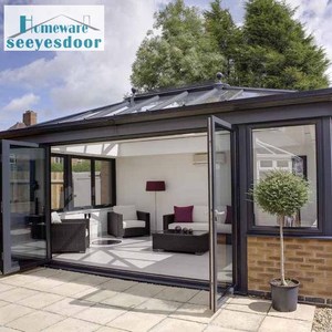 <span class=keywords><strong>Puerta</strong></span> Plegable de Aluminio con Vidrio Templado Aislante Moderno Seeyesdoor, con Acabado <span class=keywords><strong>para</strong></span> Exteriores de Villas - Product Image 1