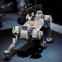 12GO 96009 Véhicules Militaires Modernes Télécommandés Électriques, Chien Mécanique Sans Pilote, Blocs de Construction en Plastique à Assembler