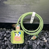 Funda de silicona para cargador de Apple, funda protectora de cabeza, bobinadora de línea de Cable de corazón de dibujos animados bonitos para iPhone, adaptador de corriente, cubierta de 18/20W