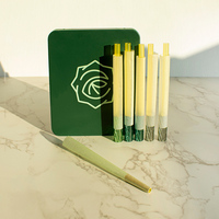 Tube à cigarettes simple OEM personnalisé avec filtre, paquet de 6 pré-roulés pour papiers dans une boîte en métal