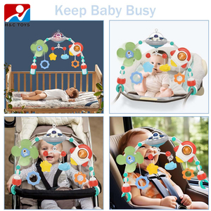 Cochecito de recién nacido, <span class=keywords><strong>arco</strong></span> de juego sensorial con actividad, música, luz nocturna, juguete colgante, cuna de plástico suave, móvil para bebé - Product Image 3