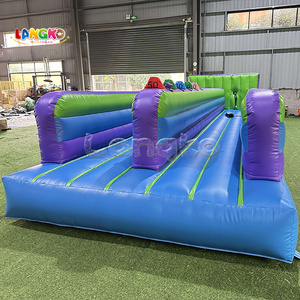 Carrera Bungee Inflable Comercial de 2 Pistas, Juego de Carrera Bungee Inflable para Alquiler en Fiestas y Carnavales - Product Image 2