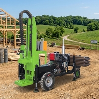 Plateforme de forage de puits d'eau montée sur remorque, petite plateforme de forage de puits d'eau portable, plateforme de forage de puits profonds de 200 mètres