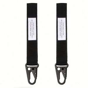 พวงกุญแจของขวัญส่งเสริมการขายแบบกำหนดเอง คาราไบเนอร์สำหรับปีนเขา ขี่มอเตอร์ไซค์ รถยนต์ สายรัดข้อมือผ้าไนลอน - Product Image 4