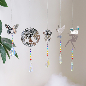 คริสตัลตกแต่งหน้าต่างรูปนางฟ้า ผีเสื้อ นก นกฮูก ต้นไม้ สำหรับแขวนประดับตกแต่งบ้าน  ตกแต่งด้วยคริสตัลเจ็ดจักระ - Product Image 1