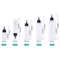 Squeeze Distributeur Anti-Fuite Liquide 30ml 60ml 120ml 180ml 1oz 2 oz 4 oz Plastique PE LDPE Cheveux Colorant Colle Bouteille de Distribution