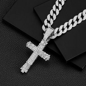 Hip Hop <b>Cross</b> Pendant European and American Personality Versatile Zinc <b>Cross</b> Necklace for <b>Men</b> - Product Image 4
