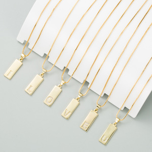 18k Gold Plated <strong>T</strong> Bar <strong>Necklace</strong> Capital Letter <strong>Initial</strong> <strong>Necklaces</strong> for Women A-Z Alphabet Pendant Chokers Jewelry - Product Image 5