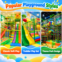 Centre de jeux pour enfants, équipement de jeux souples, équipement de terrain de jeux intérieur pour enfants avec toboggans et piscines à balles pour centres commerciaux