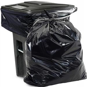 Bolsa de basura de plástico negro, revestimiento de plástico para cubos de basura