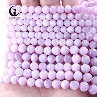 Vente en gros de perles de Kunzite naturelle 6/8/10 mm, pierres précieuses naturelles rares, pour la fabrication de bijoux, bracelets et colliers DIY.