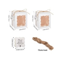 Boîte d'emballage rectangulaire en papier kraft avec fenêtre transparente pour bougies parfumées et cosmétiques
