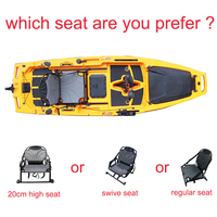 Kayak à pédales Vicking Heavy Duty HDPE 9 pieds 1 personne, bateau de pêche en mer, propulsion par hélice, modulaire avec moteur électrique