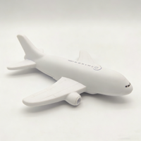Balles anti-stress en mousse PU personnalisables en forme d'avion avec fonction de compression - Cadeaux promotionnels pour événements