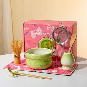 Luxury Traditional Japanese Matcha <b>Tea</b> Ceremony Set-Porcelain Bowl Bamboo Whisk Strainer Gift Box for Daily Use & Travel - Product Image 4