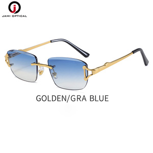 Kính mát không gọng cao cấp <span class=keywords><strong>2025</strong></span>, thiết kế cổ điển, logo tùy chỉnh, gọng kính linh hoạt, chất liệu kim loại dành cho nam - Product Image 4