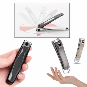 Kéo cắt móng tay, móng chân bằng thép không gỉ, có thể in logo tùy chỉnh, lưỡi dao phẳng, màu đen, an toàn cho bé - Product Image 2