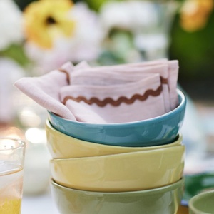 Custom Scalloped Trim <b>Linen</b> Wedding Napkin for Hotel Pure <b>Linen</b> Placemat Organic Embroidered Edge <b>Linen</b> Cotton <b>Cloth</b> Napkins - Product Image 4