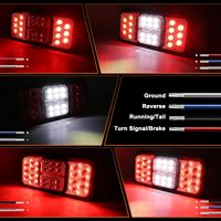 OVOVS LED Triple feux arrière étanche feux arrière de remorque pour remorque RV camping-car tracteur camping-car camion