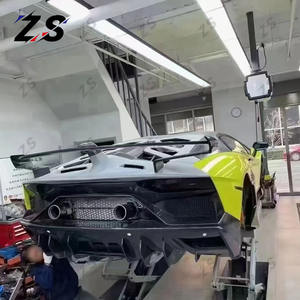 ZS vente directe d'usine Kit de carrosserie en Fiber de carbone <span class=keywords><strong>SVJ</strong></span> Style pour <span class=keywords><strong>Aventador</strong></span> Lp700 LP720 LP750 pare-chocs de voiture avant becquet de capot - Product Image 6