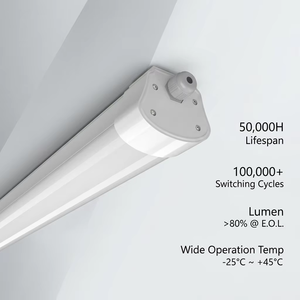 Lámpara LED Industrial Tri-Proof de 150 cm (5 pies), IP67 Impermeable, IK10, 60W, 50000H, SMD2835, Resistente al Polvo y a la Corrosión, Iluminación para Aeropuertos - Product Image 1