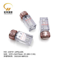 Tubes de brillant à lèvres transparents de luxe blanc rose, emballage de brillant à lèvres vide de grande capacité de 6ml avec applicateur de brosse à graisse