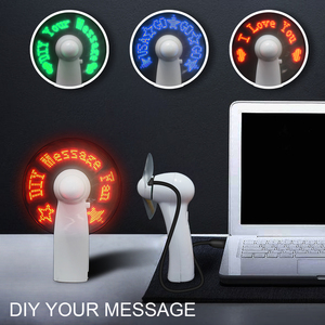 Ventilateur LED USB programmable avec <span class=keywords><strong>message</strong></span>, dessin personnalisé, portable, alimenté par batterie, cadeau de fête, cadeau de <span class=keywords><strong>mariage</strong></span>, cadeau d'<span class=keywords><strong>anniversaire</strong></span> - Product Image 2