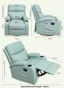 Set di Divani Reclinabili Elettrici Moderni e Eleganti, Design Cinese, Estensibili, con Funzioni <span class=keywords><strong>Massaggio</strong></span> e Raffreddamento, Struttura in Legno - Product Image 3