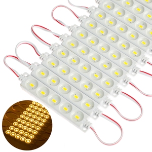 Module lumineux 5LED blanc chaud 1.2W 12V DC 2700k blanc pour camion extérieur, fourgons, boîte à lumière, panneaux publicitaires avec ruban adhésif IP65 - Product Image 1