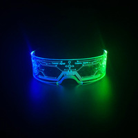 Lunettes LED lumineuses pour fêtes, lunettes éclairées pour concerts, rave, néon, accessoires futuristes, vente en gros