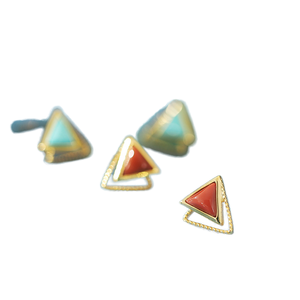 Orecchini Triangolari in Giada di Hotan Bianca Pura 925, Stile Semplice e Alla Moda, <span class=keywords><strong>Gioielli</strong></span> Femminili - Product Image 1