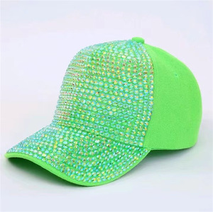 Casquettes de baseball incrustées de diamants à la main de 18 couleurs Casquettes de strass brillantes Casquettes de baseball de haute qualité bon marché pour hommes et femmes - Product Image 4