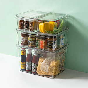 Wholesale multi purpose plastic transparent stackable storage bins