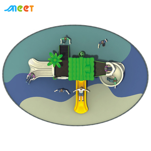 Aire de jeux extérieure pour enfants, grande <span class=keywords><strong>série</strong></span> animaux, équipement de parc avec toboggan en plastique - Product Image 4