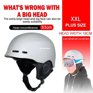 Casco de Esquí MOON para Hombre, Equipo Profesional para Esquí Alpino y Snowboard, Circunferencia de Cabeza Ampliada, Anticolisión, Cálido - Product Image 3