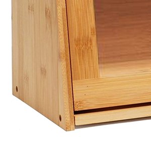 Bamboo Bread <strong>Box</strong>, Kitchen Countertop Bread Storage <strong>Box</strong>, Transparent Visible Dust-proof Bread Storage <strong>Box</strong> - Product Image 5