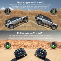 AUTOOL X90 GPS Vitesse PMH KMH Inclinomètre Boussole de voiture HUD Angle d'inclinaison Protractor Horloge Latitude Longitude