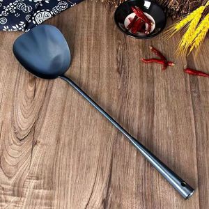 Juego de cuchara y espátula de hierro Master Craftsman, 2 piezas, mango extra largo, utensilios de cocina forjados a mano para uso en estufa - Product Image 3