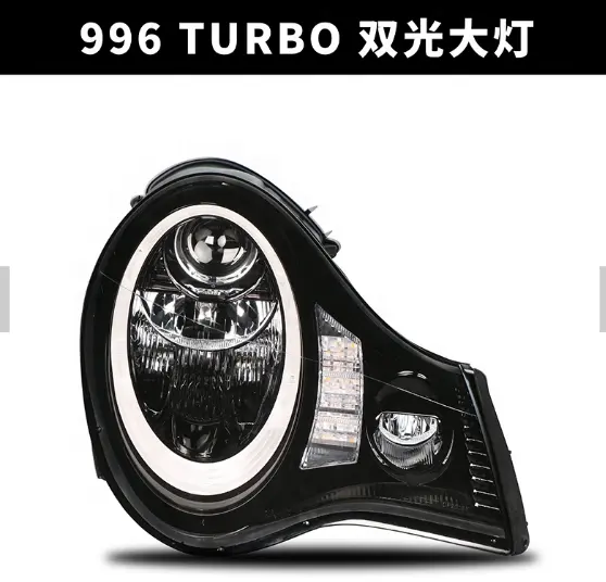 Porsch için 996 TURBO LED kafa lambası BI XENON projektör lens far