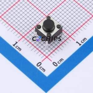 TS013-CBW1FH5.0 Tactile Switch Through hole-4P,6x6mm Switch Single Pole Single Throw Round Button 2.5N Through Hole - Product Image 1