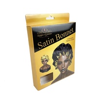 Emballage personnalisé pour bonnet, boîte de bonnet en satin pour cheveux avec logo