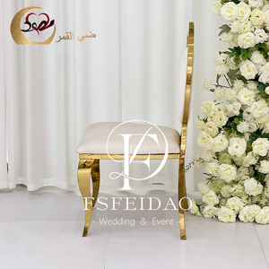 Silla de Hotel Moderna de Terciopelo Blanco con Patas Doradas Tipo Sable, Respaldo Abierto, Muebles Comerciales Contemporáneos para Interiores - Product Image 6