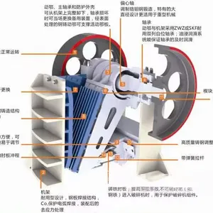 PE 400*600 kullanılan taş parçaları küçük makineler taşınabilir dizel konkasör dizel motor silindir kırıcı